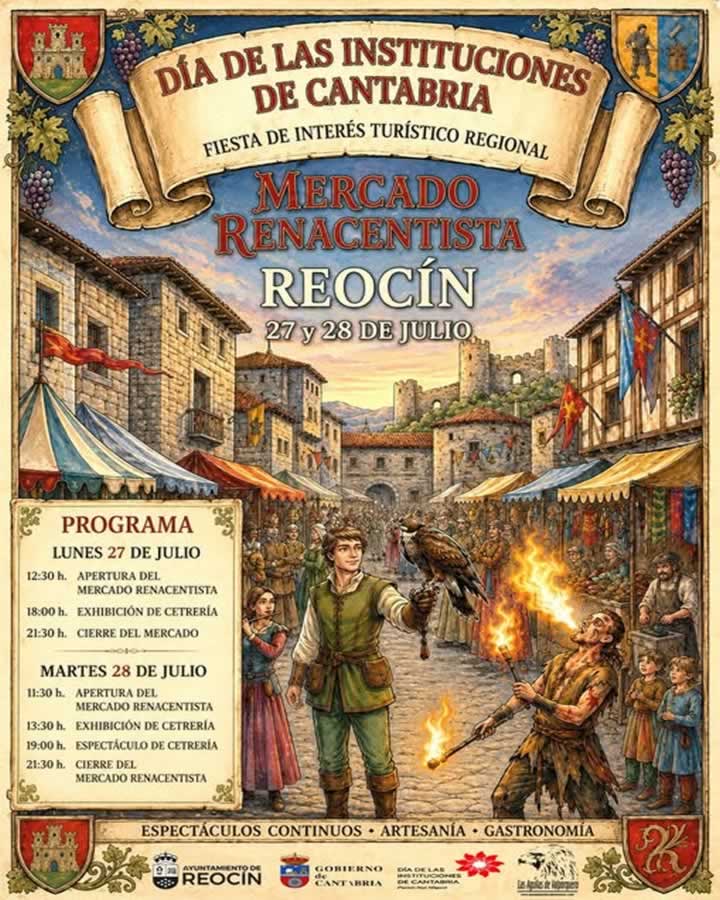 Mercado Renacentista de Reocín 2026 (Cantabria) https://demercadosmedievales.info/mercadomedieval/renacentista-de-reocin/
