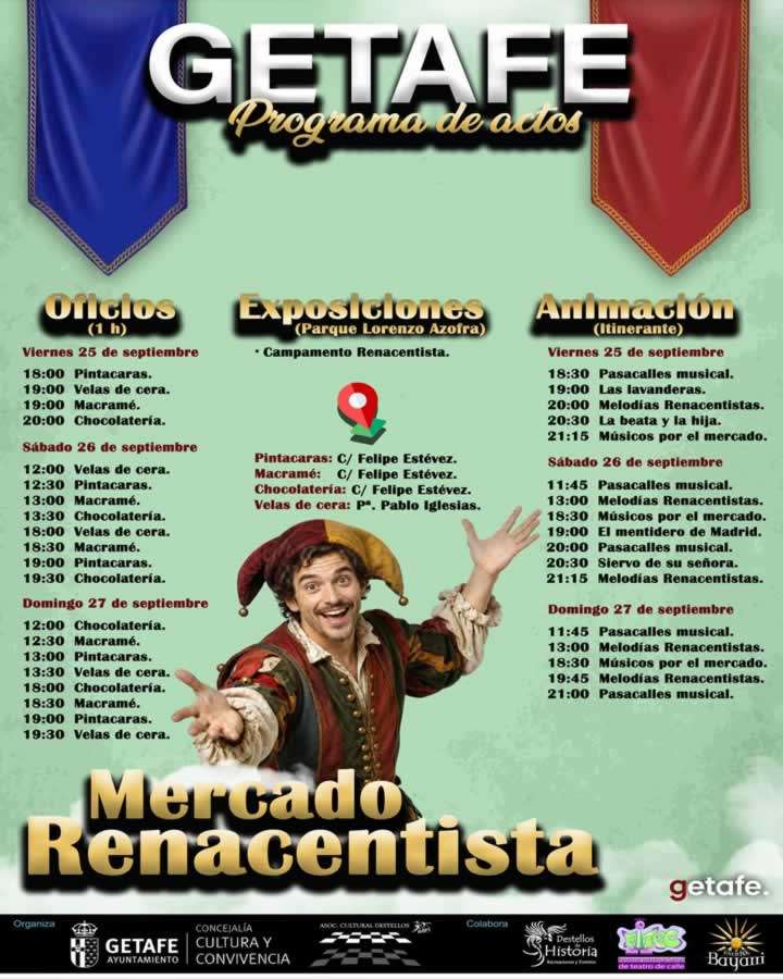 Programación del Mercado Renacentista de Getafe 2026 (Madrid) 5 programa mercado renacentista getafe 2026 720