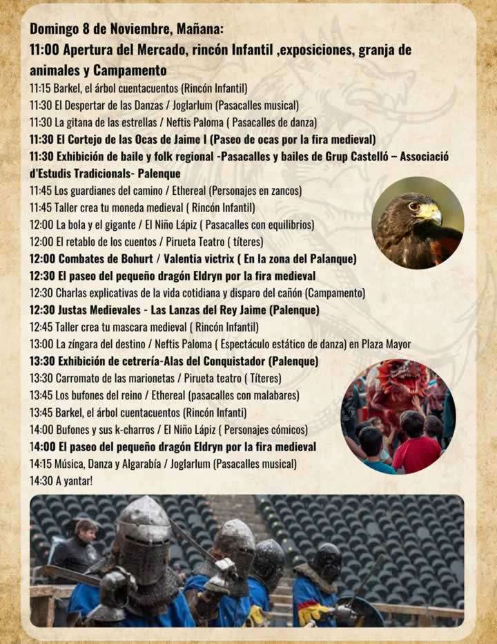 Programación Feria Medieval de Mascarell 2026