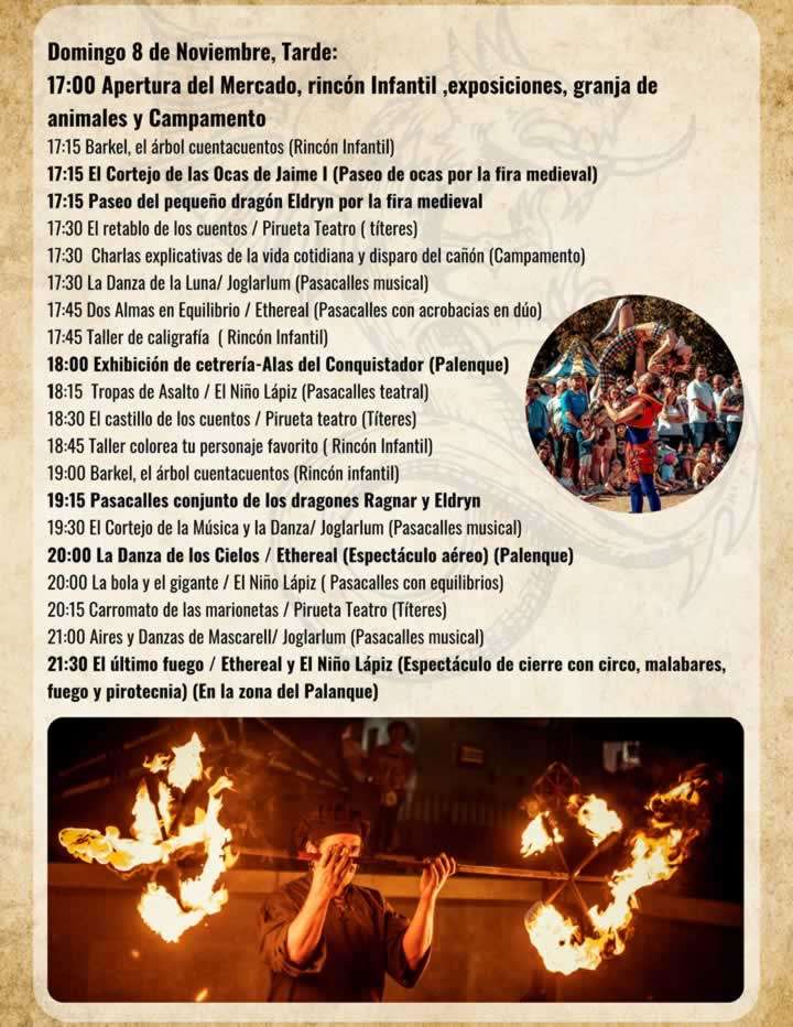 Programación Feria Medieval de Mascarell 2026