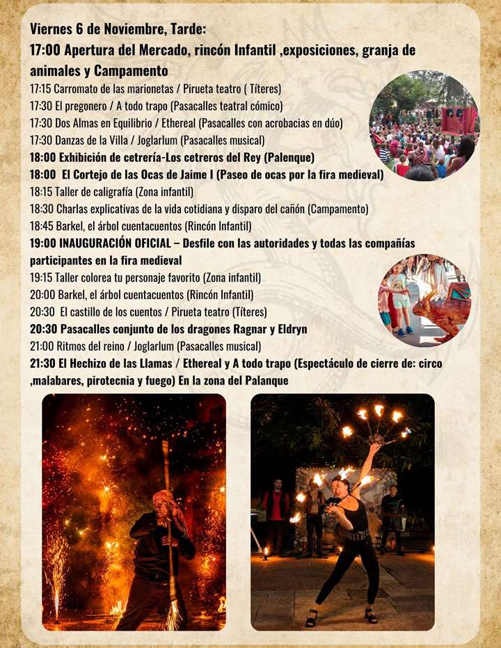 2026 FIRA MEDIEVAL MASCARELL PROGRAMA VIERNES NOCTURNO