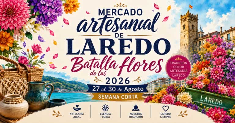 batalla-flores-laredo-corta-768 Mercado de las Flores de Laredo 2026 (Semana Corta) Batalla de las flores https://demercadosmedievales.info/mercadomedieval/mercado-de-las-flores-de-laredo-2026-1/