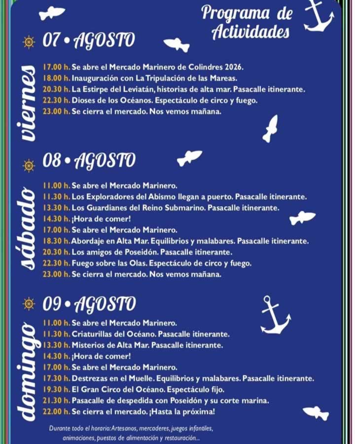 marinero colindres 2026 programa