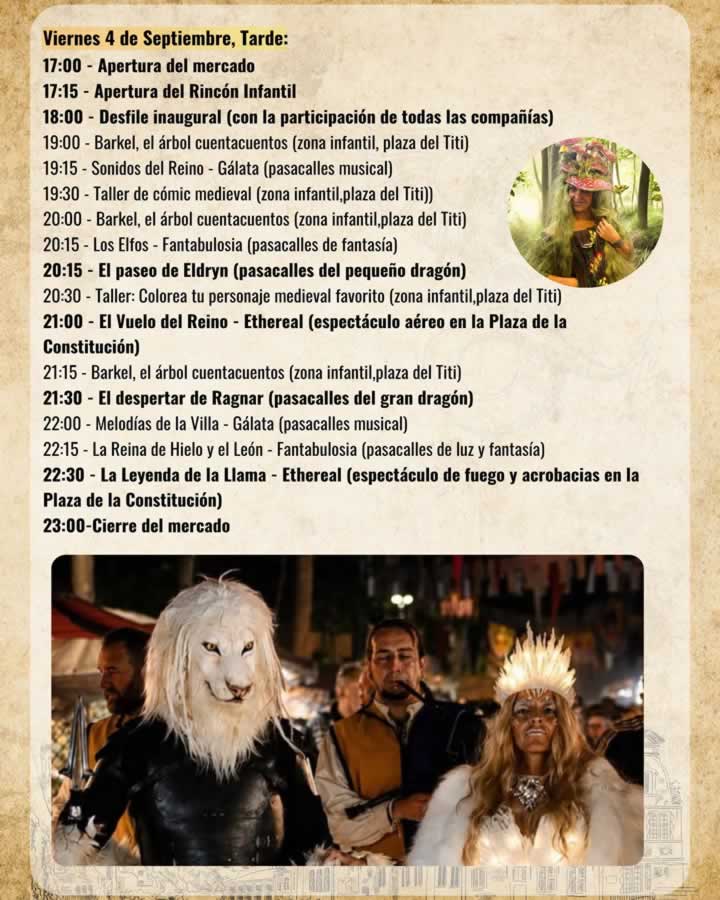 Programacion Viernes Programación Mercado Medieval de Collado Villalba 2026