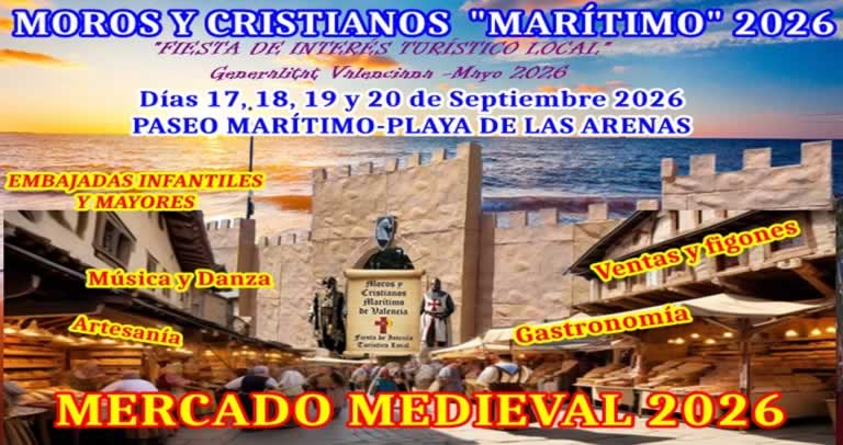 Feria Medieval en la Playa de las Arenas de Valencia 2026