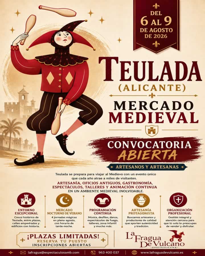 Mercado Medieval de Teulada 2026 (Alicante) 1 Mercado Medieval de Teulada 2026 (Alicante)