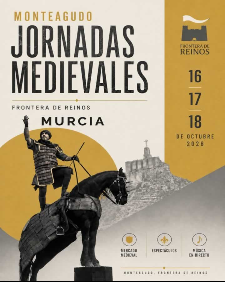 Mercado Medieval de Monteagudo – Frontera de Reinos 2026 (Murcia) https://demercadosmedievales.info/mercadomedieval/medieval-de-monteagudo/