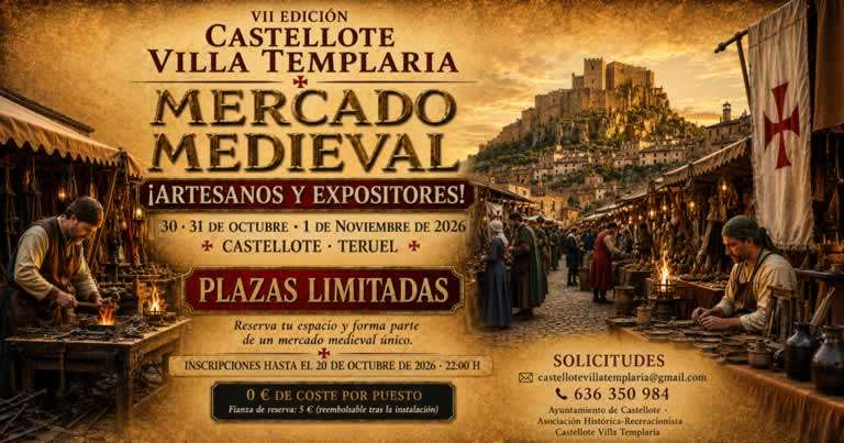 Castellote Villa Templaria 2026 Mercado Medieval convocatoria artesanos