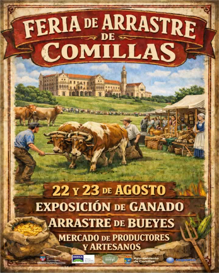 Feria de Arrastre de Comillas Cantabria 2026 Cartel