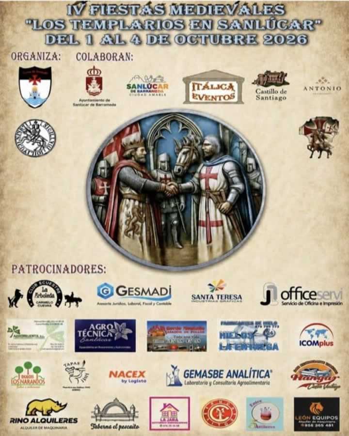 Mercado Templario de Sanlúcar de Barrameda 2026: Programación completa 5 Cartel Programación Mercado Templario de Sanlúcar de Barrameda 2026