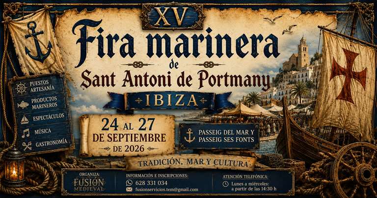 Convocatoria para artesanos en la XV Fira Marinera de Sant Antoni de Portmany,