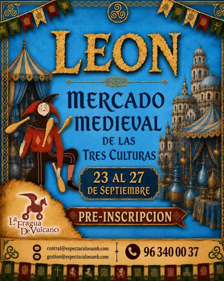 Mercado Medieval de las Tres Culturas de León 2026 durante las Fiestas de San Froilán
