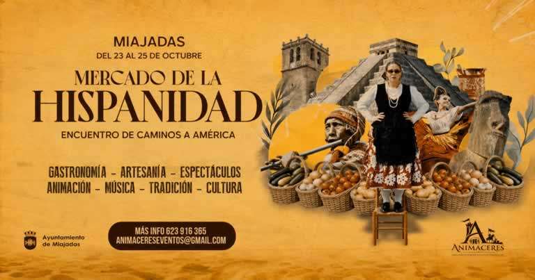 Mercado de la Hispanidad Miajadas 2026 convocatoria artesanos