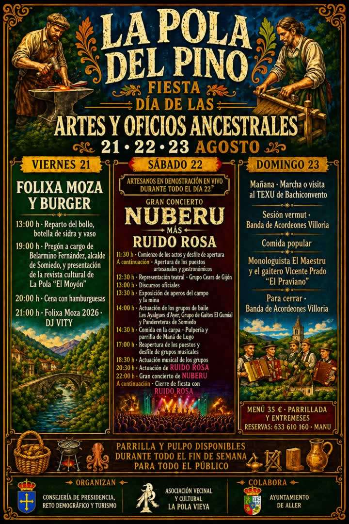 Fiesta Día de las Artes y Oficios Ancestrales de La Pola del Pino