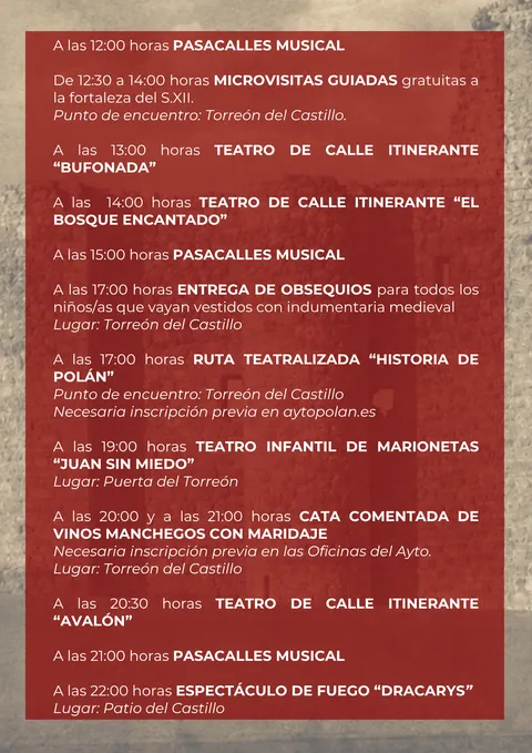 polan medieval 2026 sabado