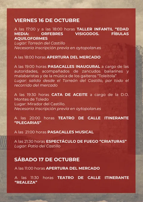 polan medieval 2026 viernes sabado