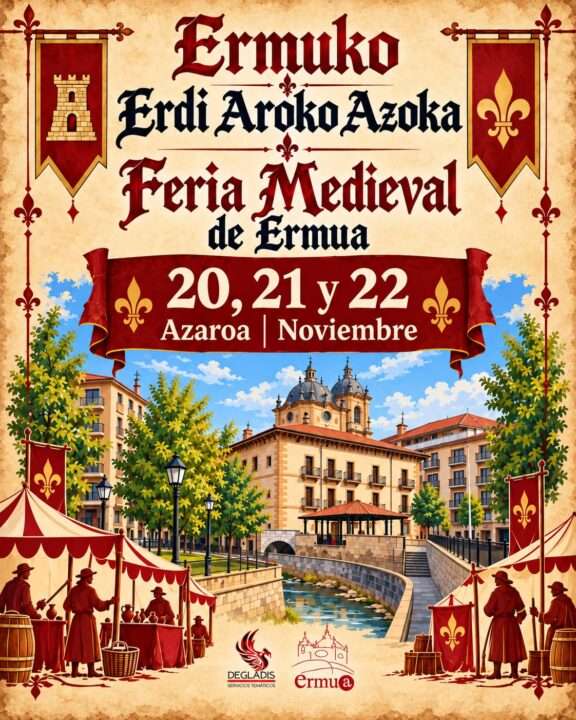 Cartel Mercado Medieval de Ermua 2026 (Vizcaya)