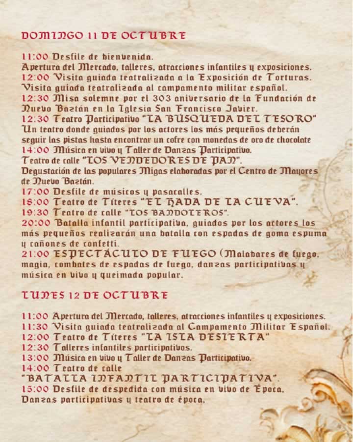 Programacion Domingo Mercado Barroco de Nuevo Baztán 2026 | 10 al 12 de octubre