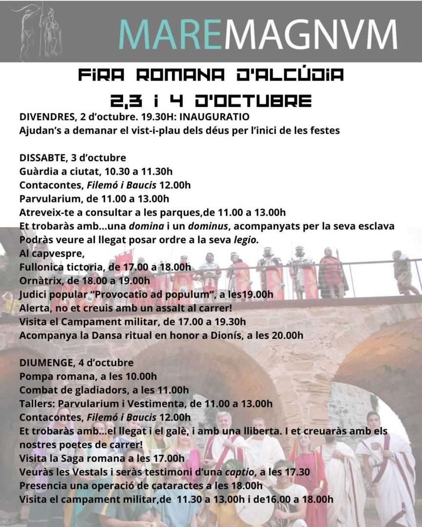 Programación del Mercado Romano Alcúdia 2026