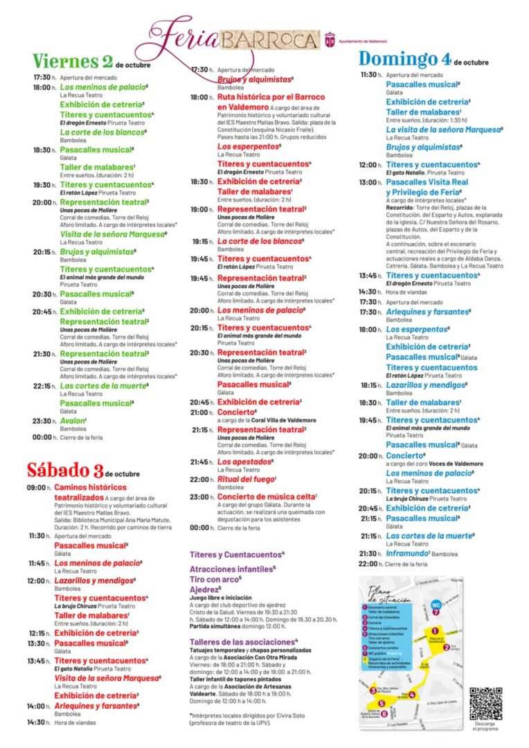 Programacion Feria Barroca de Valdemoro 2026, mercado histórico del 2 al 4 de octubre
