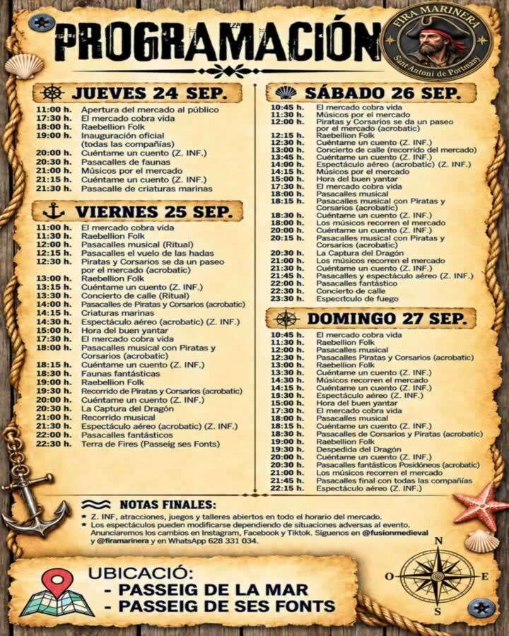 XV Fira Marinera de Sant Antoni de Portmany 2026 – Ibiza - Programación 4 XV Fira Marinera de Sant Antoni de Portmany 2026 – Ibiza -