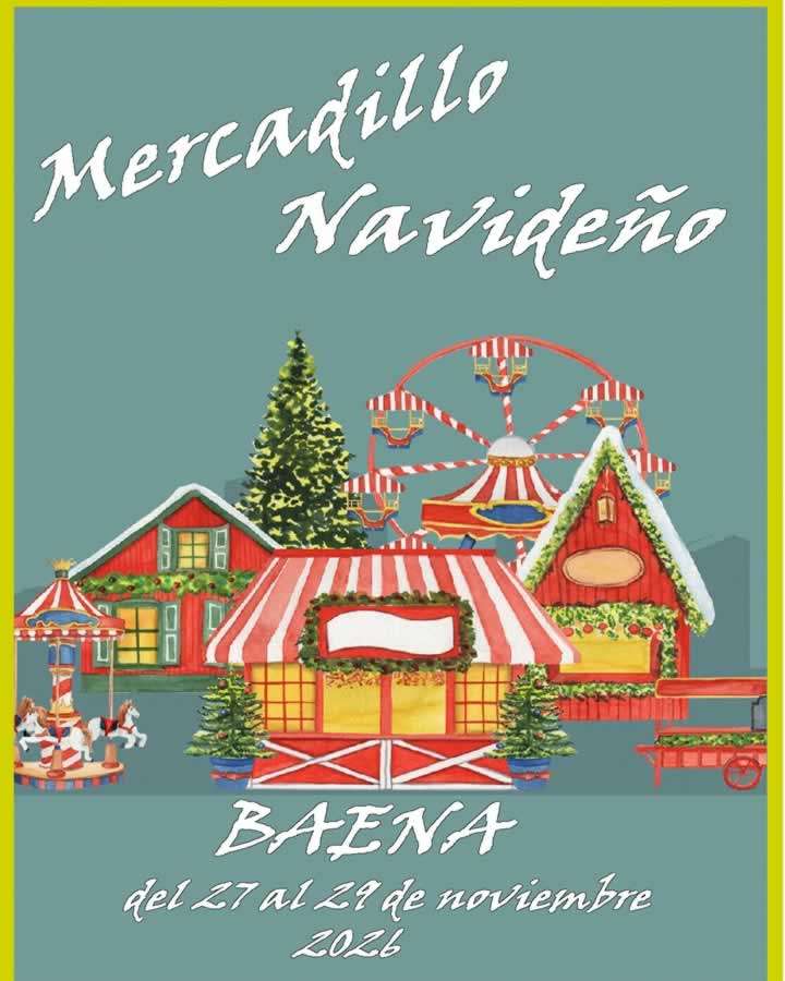Cartel Mercadillo Navideño de Baena 2026 del 27 al 29 de noviembre