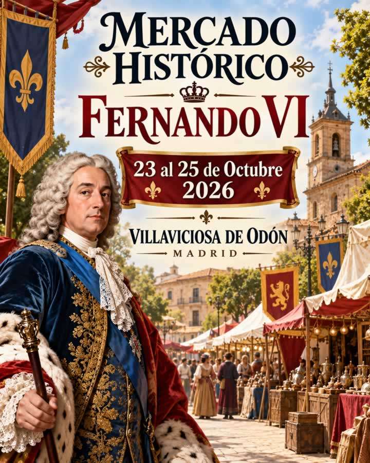 Mercado Histórico Fernando VI de Villaviciosa de Odón 2026 - 23 al 25 de octubre de 2026. Convocatoria