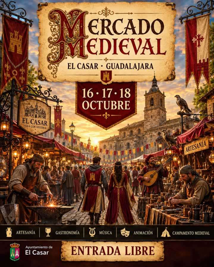 Mercado Medieval de El Casar Guadalajara 2026 – 16 al 18 de octubre