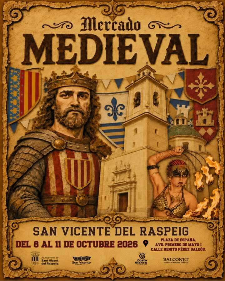 Cartel Mercado Medieval de San Vicente del Raspeig 2026