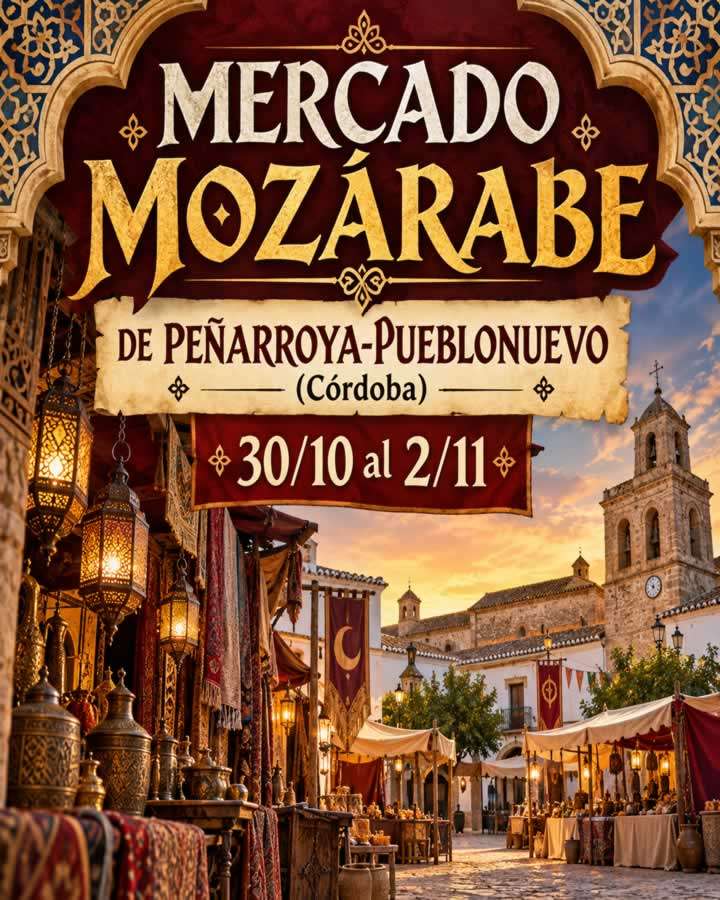Mercado Mozárabe de Peñarroya-Pueblonuevo 2026, Córdoba, del 30 de octubre al 2 de noviembre.