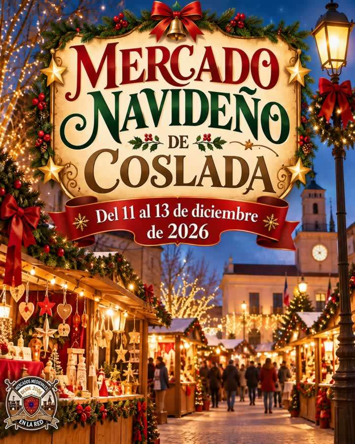 Mercado Navideño de Coslada 2026, del 11 al 13 de diciembre en Madrid.