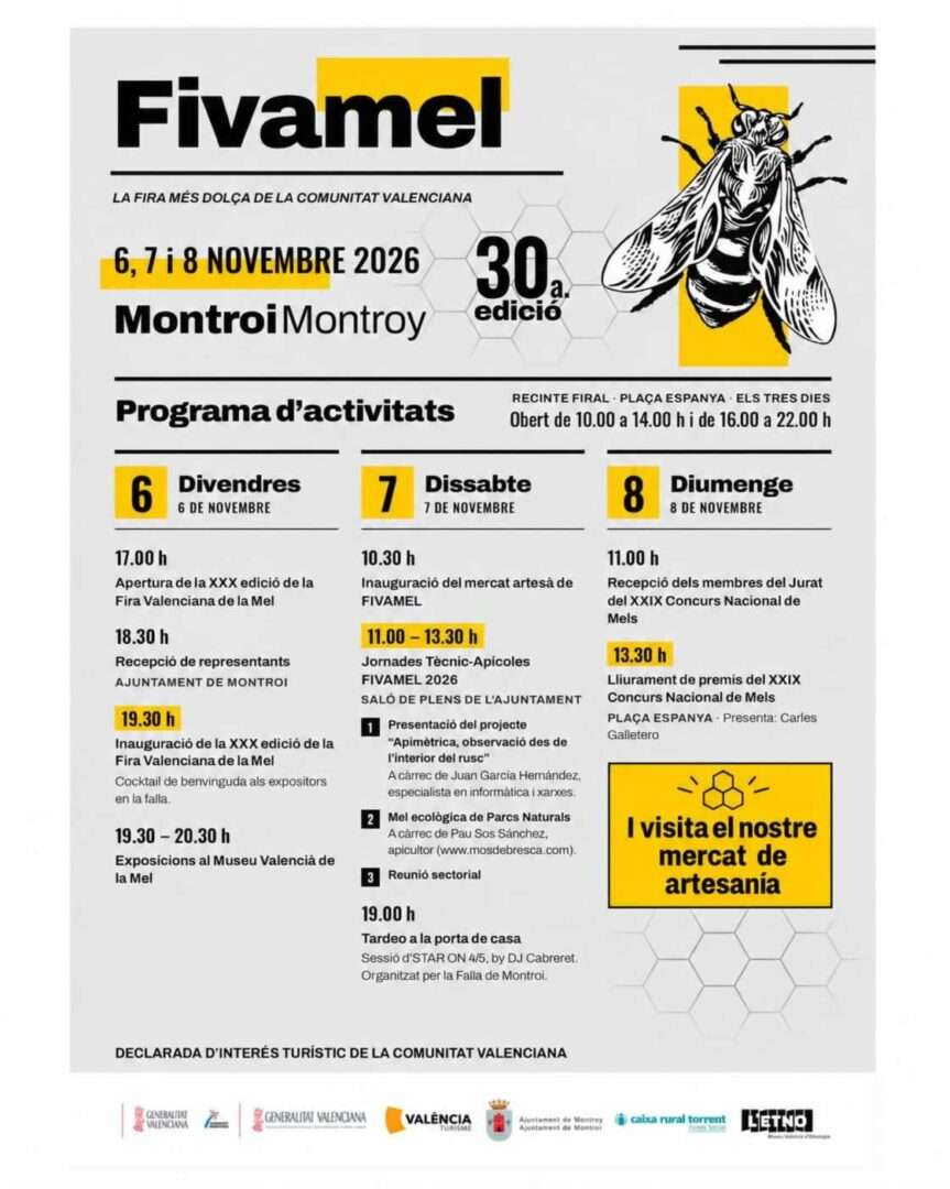 programación de Mercado de Artesanía de Fivamel 2026 en Montroy, Valencia