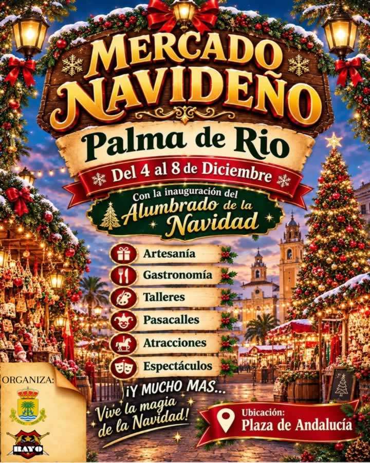 Cartel Mercado Navideño de Palma del Río 2026