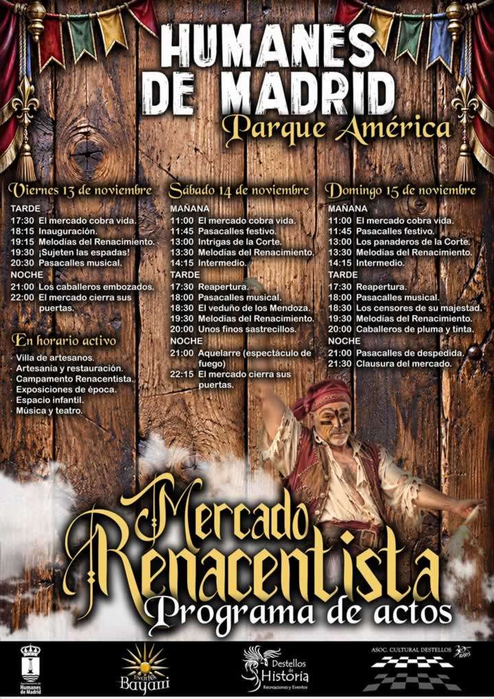 Programación del Mercado Renacentista de Humanes de Madrid 2026 2 2026 mercado renacentista humanes programa