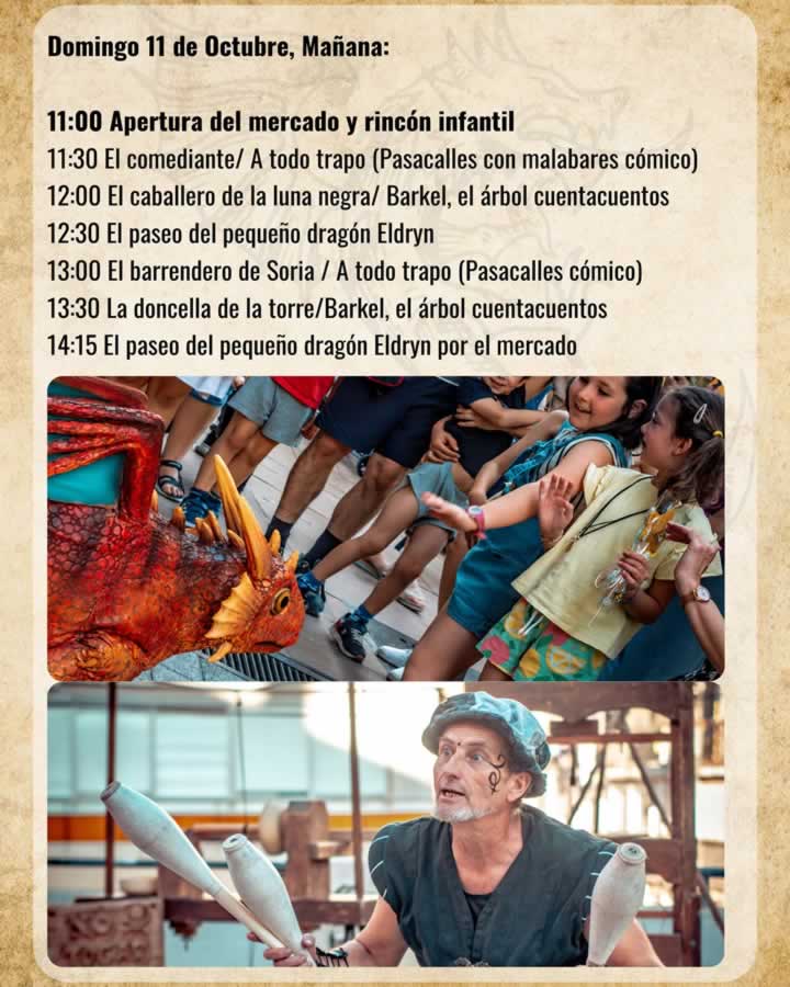 Programa mercado medieval soria 2026 domingo 1 1