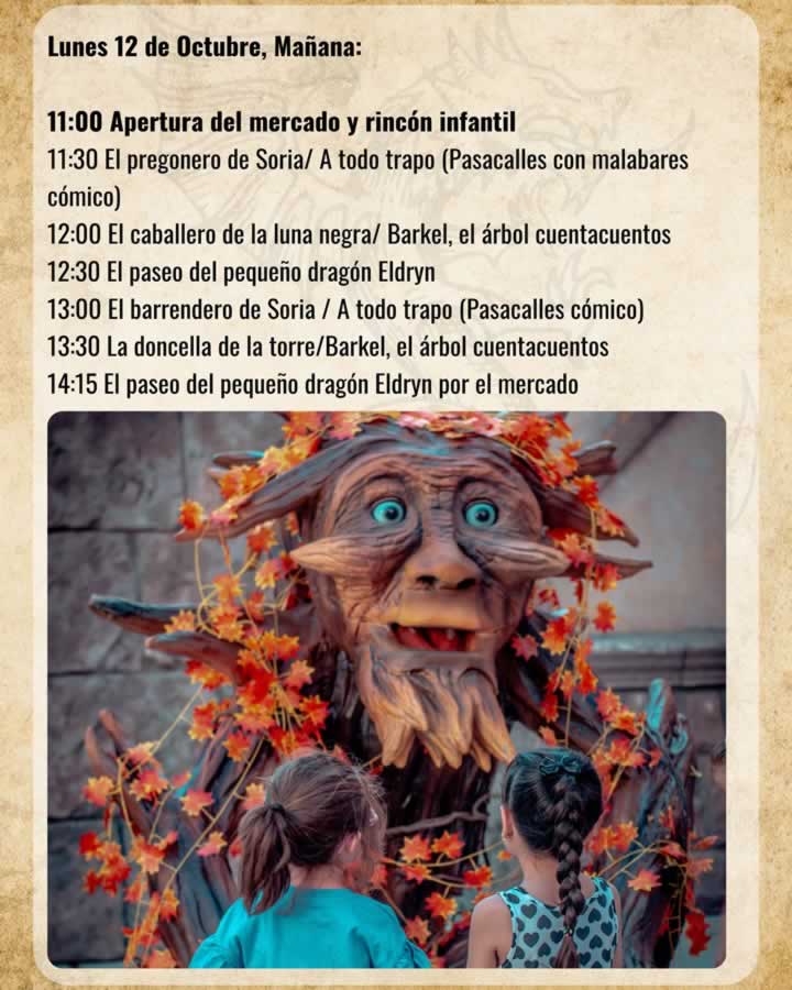 Programa mercado medieval soria 2026 lunes 1 1