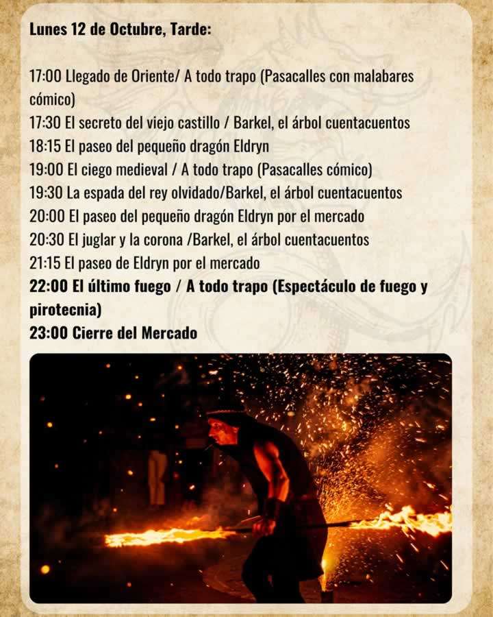Programa mercado medieval soria 2026 lunes 2 1