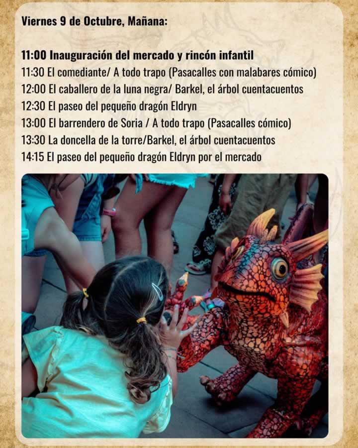 Programa mercado medieval soria 2026 viernes 1