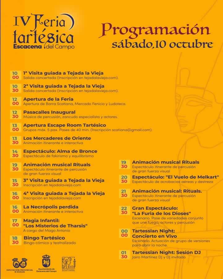 Mercado Tartésico de Escacena del Campo 2026 (Huelva) 5 feria tartesica escacena 2026 sabado