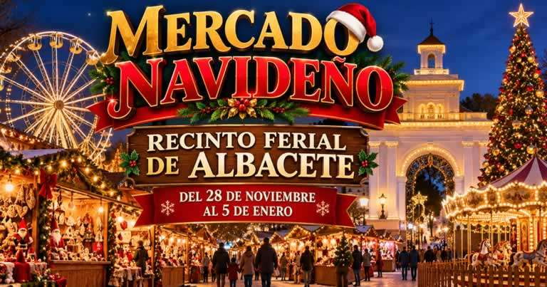 Mercado Navideño de Albacete 2026-2027 en el Recinto Ferial, del 28 de noviembre al 5 de enero