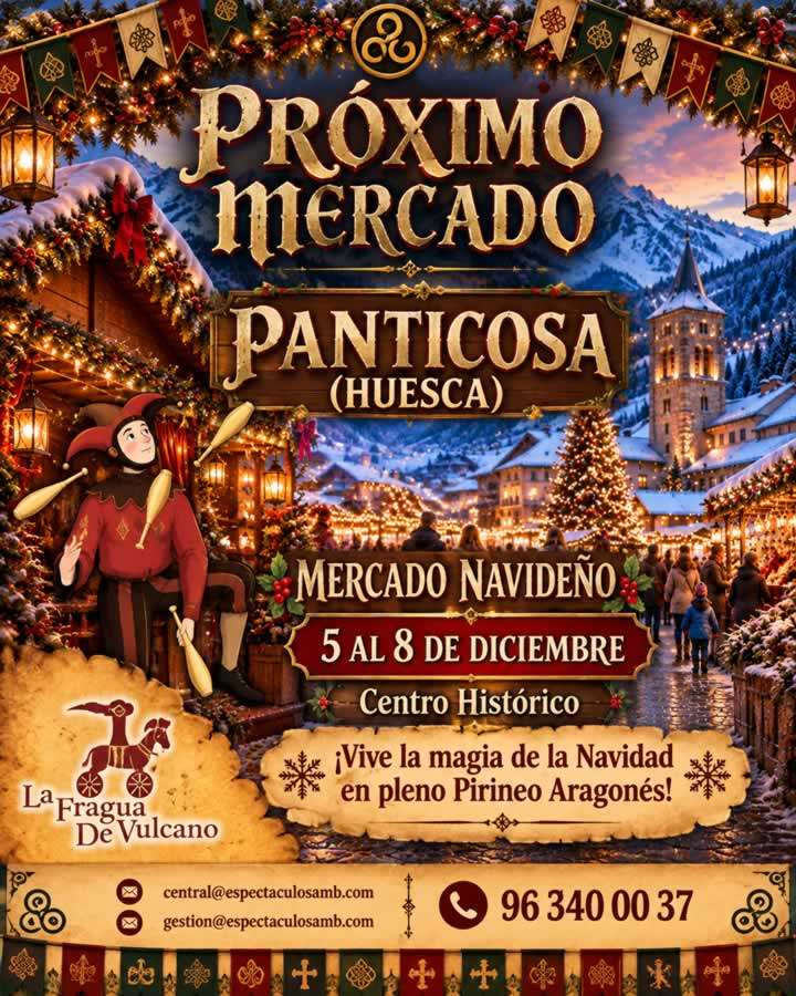 Mercado Navideño de Panticosa 2026 – 5 al 8 de diciembre 2 Mercado Navideño de Panticosa 2026, Huesca, del 5 al 8 de diciembre