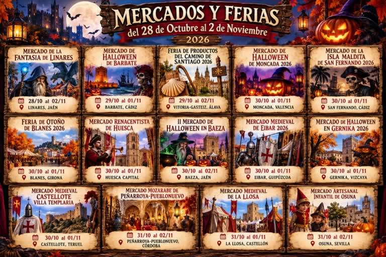 Mercados y ferias del 28 de octubre al 2 de noviembre de 2026