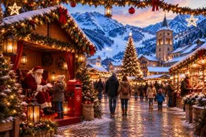 Mercado Navideño de Panticosa 2026 – 5 al 8 de diciembre 1 Representación de un mercado de navidad